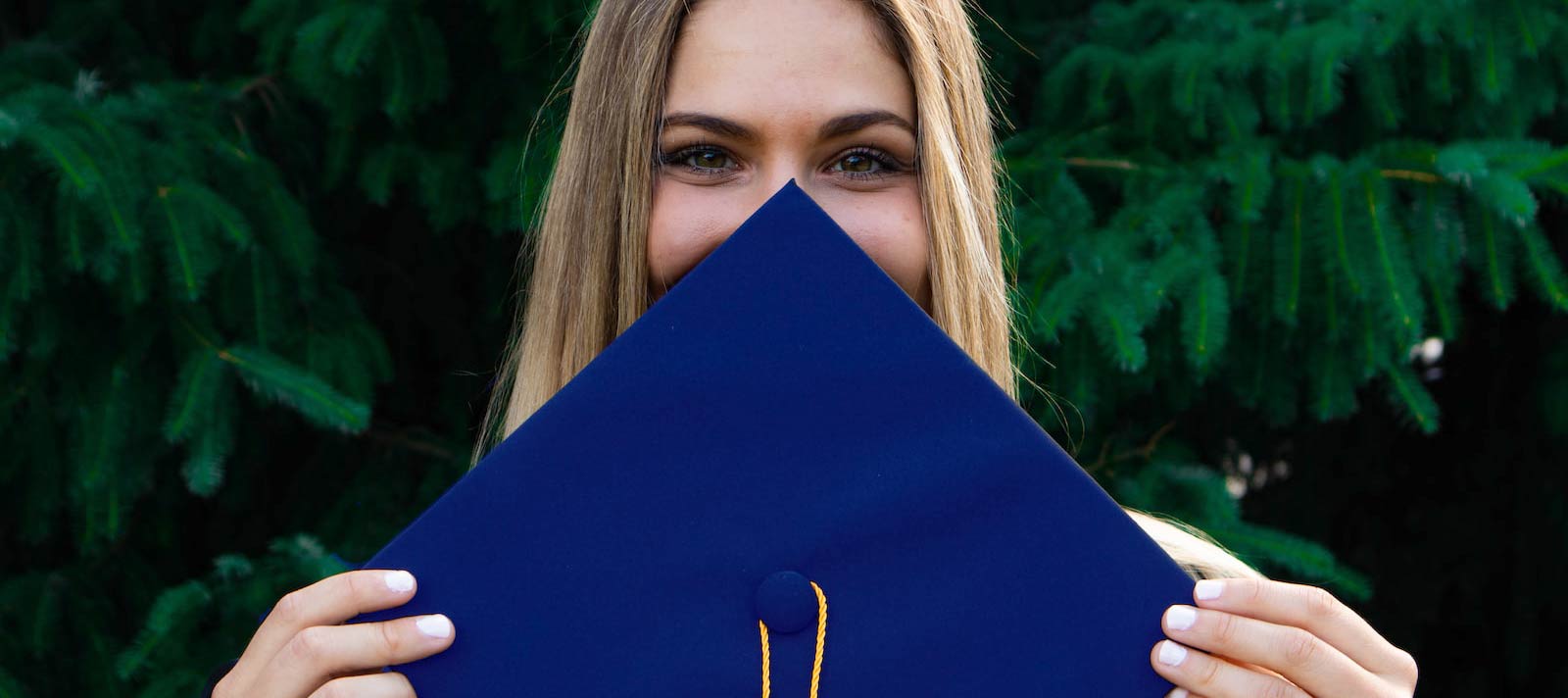 Graduate with mortar board